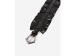 Ceinture en cuir large avec fronces black