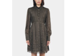 Robe courte en soie kaki kaki