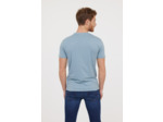 T-shirt basique col rond manches courtes en coton bio avec print poirtine