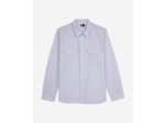 Chemise a manches longues rayee blue white