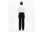 Pantalon tailleur large détails satin noir black
