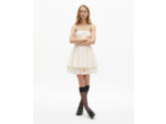 Robe courte bustier ecru