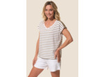 Tee-shirt rayé avec boutons épaules Giflia