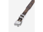 Ceinture fine en cuir marron brown