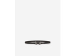 Ceinture fine avec noeud en cuir noire black