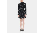 Robe courte imprimée papillons black white