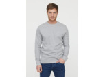 Sweat basique en coton bio gratté et print poitrine