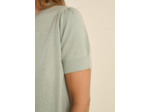 Pull à manches courtes avec épaules plissées
