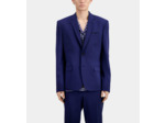Veste De Costume Bleu Vif En Laine dark blue