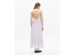 Robe longue avec volants lilas violet
