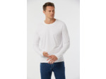 T-shirt manches longues col rond broderie poitrine