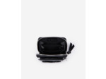 Porte-monnaie amelia en cuir craquelé noir black