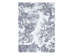 Drap plat 4 CONTINENTS - Blanc/Bleu
