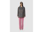 Manteau Milano gris en laine double face