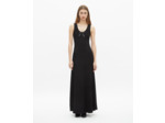 Robe longue sans manches en maille noire black
