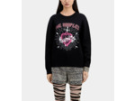 Pull Col Rond Jacquard Sacred Heart black white