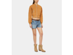Blouson Camel En Cuir Suède camel