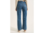 Jean à jambes larges avec revers et taille haute