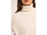 Pull sans manches col roulé