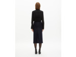 Jupe longue crayon marine bleu