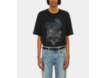 T-Shirt Noir Avec Sérigraphie Chaos Eagle black washed