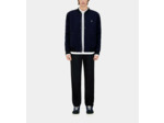 Blouson bombers en laine bouclee dark navy
