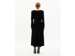 Robe longue en velours noire black