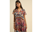 Robe droite courte imprimée