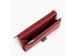 Pochette tout en un avec bandoulière amovible Eva en cuir grain caviar