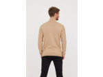 Pull basique col montant avec laine recyclée et print poitrine