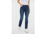 Denim straight fit, coupe droite, taille haute
