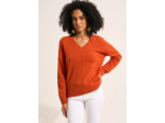 Pull col V en laine
