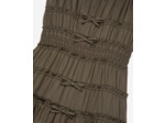 Robe courte a bretelles et elastiques kaki stone