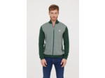 Gilet zippé maille piquée et badge poitrine