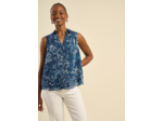 Chemisier sans manches à imprimé floral