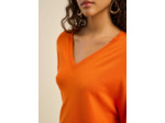Pull maille fine col V