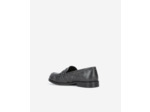 Mocassins En Cuir Noir Avec Boucles Western black