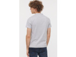 T-shirt Basique col tunisien fantaisie manches courtes en coton bio et print poitrine