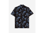 Chemise a manches courtes print fleuri black blue
