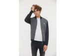 Gilet zippé maille piquée et badge poitrine