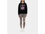 Pull Col Rond Jacquard Sacred Heart black white