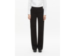 Pantalon tailleur en crêpe coupe droite noir black