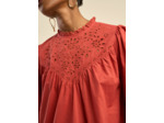 Blouse en voile de coton avec broderies anglaises