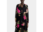 Robe Longue A Motifs Imprimes pink black