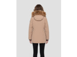 Parka à capuche bordée de fausse fourrure