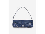 Sac en cuir croco blue
