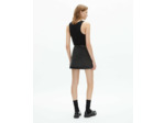Mini jupe en denim details boutons militaires black washed