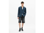 Chemise imprimé léopard en soie mélangée blue