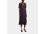 Robe Longue Manches Courtes black / pink