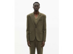 Veste de costume droite classique 2 boutons kaki